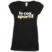 Le Coq Sportif Apres-Sport Logo Daruta Tee Ss W Noir - T-Shirts Manches Courtes Femme Remise prix